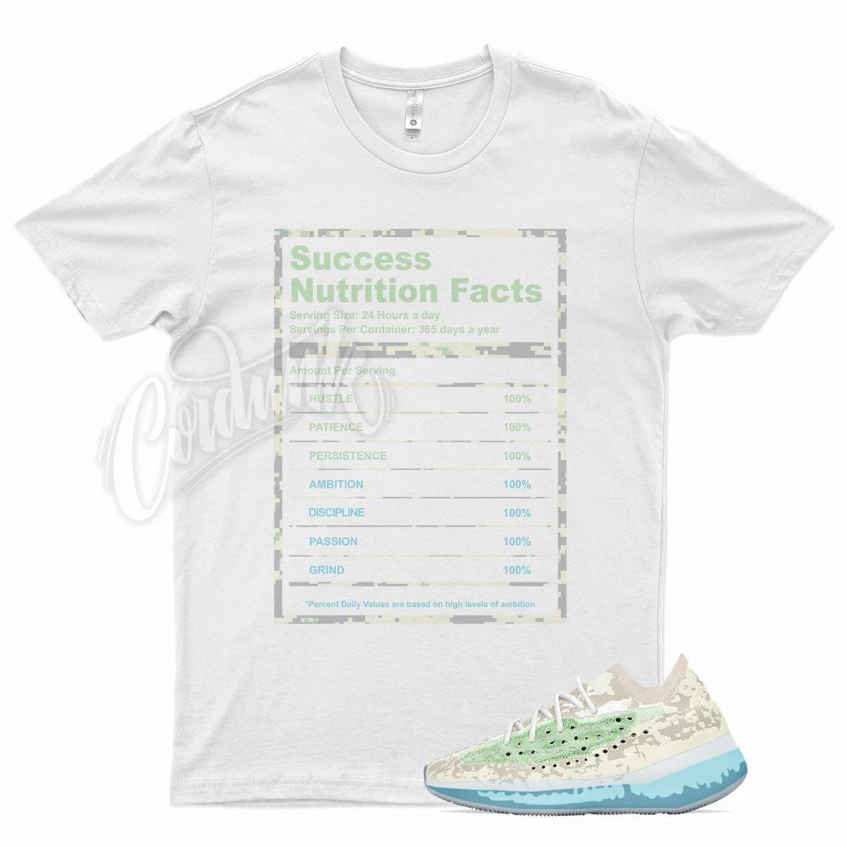 Белая футболка SUCCESS для YZ Boost 380 Alien Blue Glow Green Grey XL