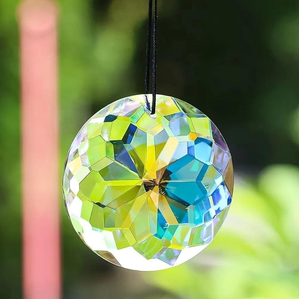 Hanging Design Crystal Prism Pendant Clear Crystal Rainbow Catcher  Home Garden Decor 6cm