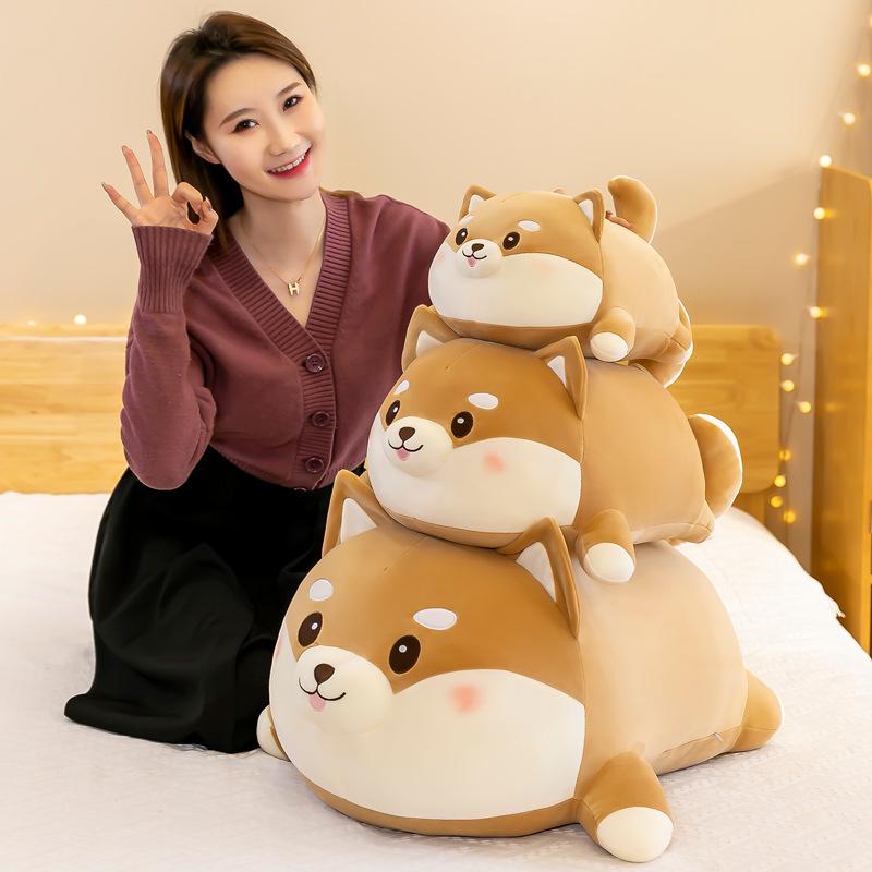 New Round Ball Shiba Inu Doll Cute Puppy Plush Toy Creative Wide Body Throw Pillow Children's Doll