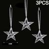 Clear Acrylic Snowflake Ornaments Christmas Tree Decorations Winter Wonderland Party Star Snowflake Icicle Shaped Crystal Decor