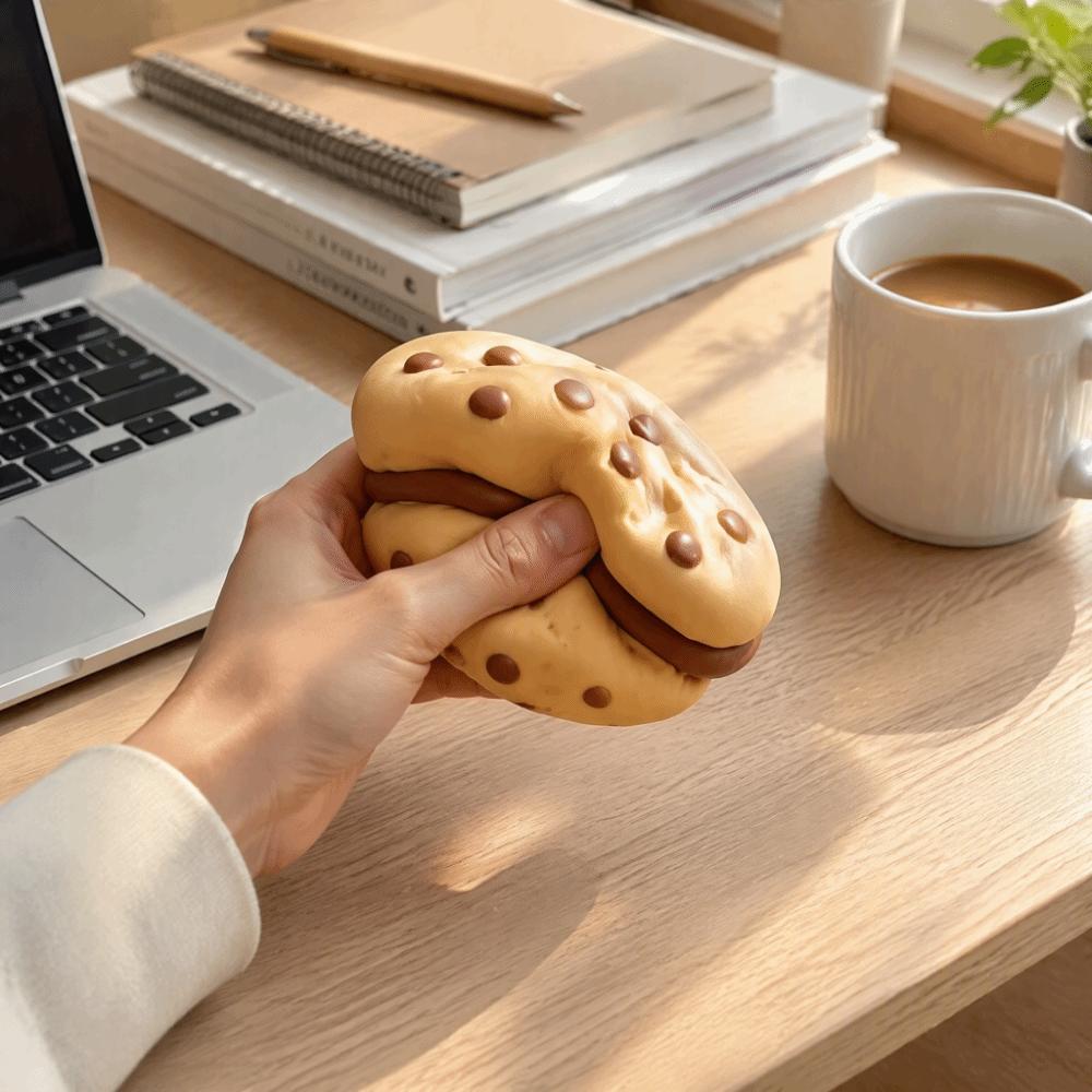 Moldable Crackling Cookie Squishy Toy Crunchy DIY Empty Ball Skin Children's Gifts
