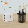 36W Multi-Port Charger with 3A+1C Ports, UK Standard, High-Power 3.1A Flash Charging