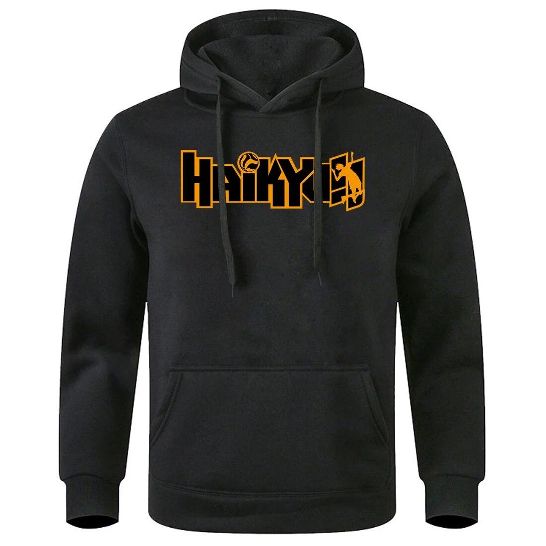 Японская толстовка с принтом букв в стиле аниме Haikyuu унисекс повседневная винтажная уличная спортивная кофта с капюшоном базовые классические модные толстовки L 4873₽