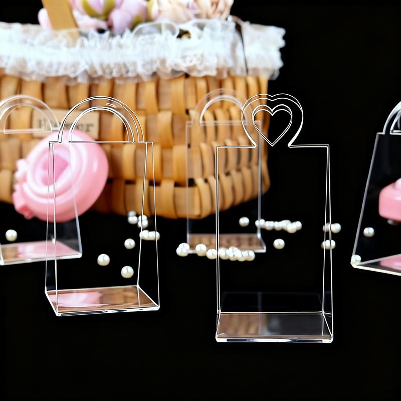 40 Pcs Transparent Wedding Hand Gift Box Wedding Luxury Acrylic Present Box Valentine's Day Gift Boxes Chocolate Flower Basket