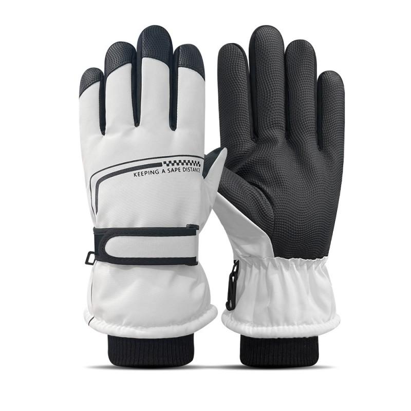 Thick Winter Fleece-Lined Touchscreen Ski Gloves Men Women Windproof Warm Outdoor Cycling Snow Sports
