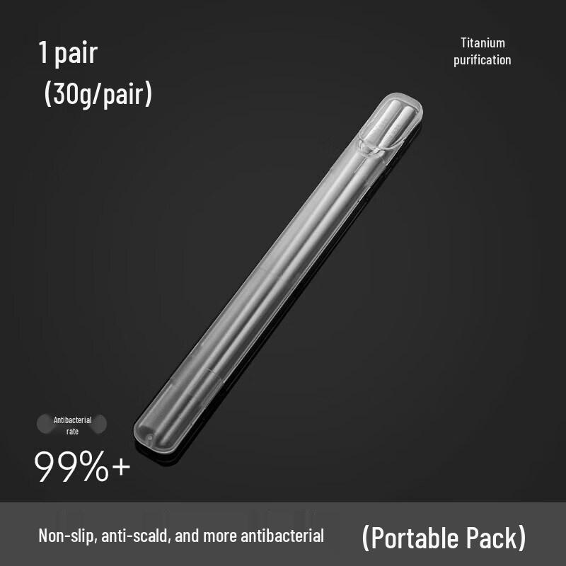 Qiwei Portable Antibacterial Titanium Chopsticks Set