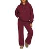 Fashionable Fleece Hoodie and Wide-Leg Pants Set for Cross-Border E-Commerce
