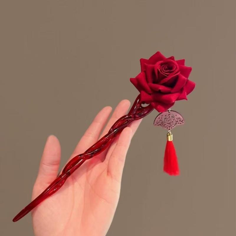 Ancient Chinese Style Hairpin Tassel Shake Plate Flowing Hair Accessory For Cosplay Hanfu Traditional Hair Ornament