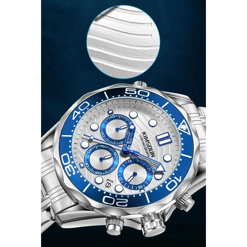 KIMSDUN Mode Herren Chronograph Uhr Wasserdicht Luxus Herren Uhren Datum Woche Business Herren Quarz Armbanduhr Für Herren
