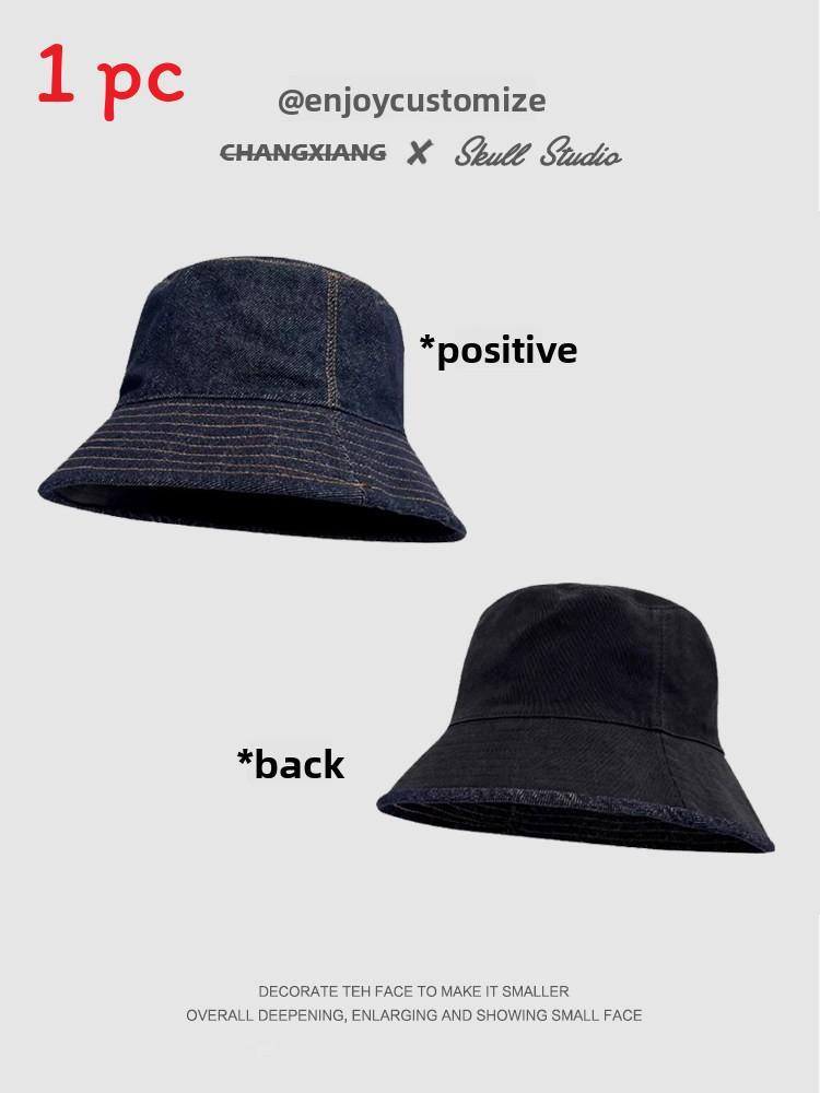Fisherman Hat Large Size Cotton Sun Protection Wide Brim Summer Style For Casual Wear