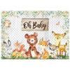 LS Photography Background Wildlife 1st Birthday Party Jungle Floral Decor Props Baby Shower Kids Portrait Photo Backdrop Studio