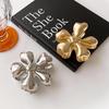 Retro Metal Flower Claw Hair Clip - Luxe European & American Style Accessory