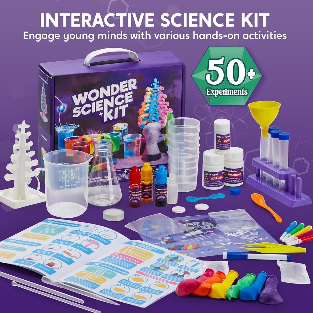 Joyfy Science Kits for Kids Age 8-12 STEM Educational Toys 50+ Chemistry Experiments Learning Resources