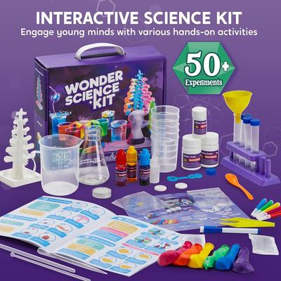 Joyfy Wissenschafts-Sets für Kinder Alter 8-12 STEM Lernspielzeug 50+ Chemische Experimente Lernmaterialien