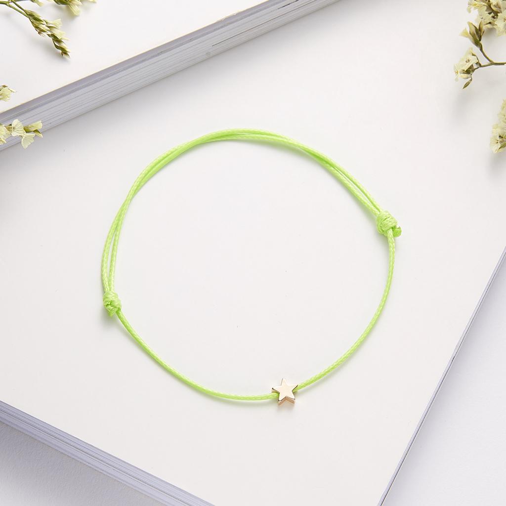Exquisite Adjustable Wax Rope Bracelet for Wish Card Star Charm Bracelets Decor