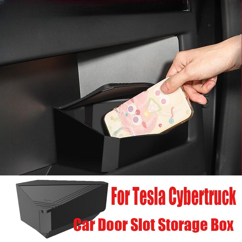 UBLM4 Car Door Slot Storage Box for Tesla Cybertruck 2026 Storage Compartment Privacy Box Organization Stowing Tidying Car Accessories