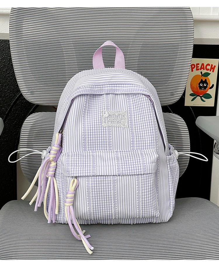 Schoolbag Korean ins Simple School Bag Junior High School Student Versatile Class Commuter Backpack Lightweight Large Capacity Travel Backpack