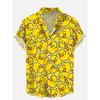 Unisex Men's Cosplay Shirts 3D Prints Splicing Cartoon Cute Duck Printing Short Sleeve Shirt Fashion Hawaiian Shirts For Men