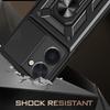 For Realme C33 2023 4G/C33 4G Sliding Camera Design Phone Case PC+TPU Kickstand Protective Cover