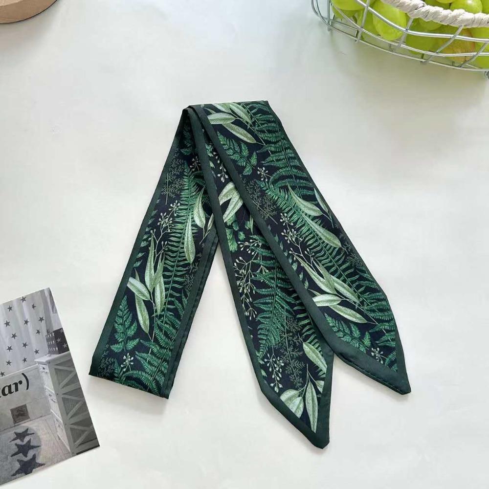 Skinny Neckerchief Silk Scarf Women, Luxury Bag Scarf, Fashion Headband