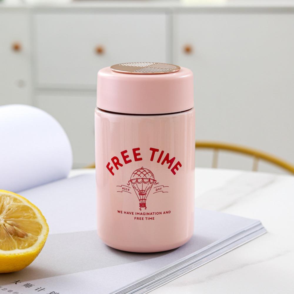 

Изолированный мини-термос, чашка, чайник, термос, портативная термокружка, кофе, чай розовый