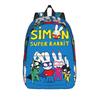 Simon Super Rabbit Backpack for Men Women Cool Student Hiking Travel Daypack  Laptop Computer Shoulder Bag Sports