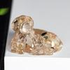 Resin Filled Natural Crystal Dog Figurine With Warm Heart Pet Decor For Gift Giving
