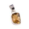 Natural Citrine Gemstone Handmade 925 Solid Sterling Silver Gift Pendant 1" M8M08
