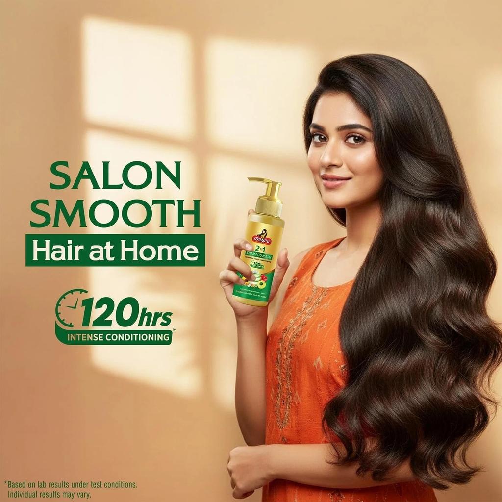 Meera 2 in 1 Shampoo Hair Mask Hair Wash & Deep Conditioning 100 gm