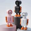 LED Screen Display Spray Cooling Fan Cute Robot Shape Portable Mist Fan  Summer Gift