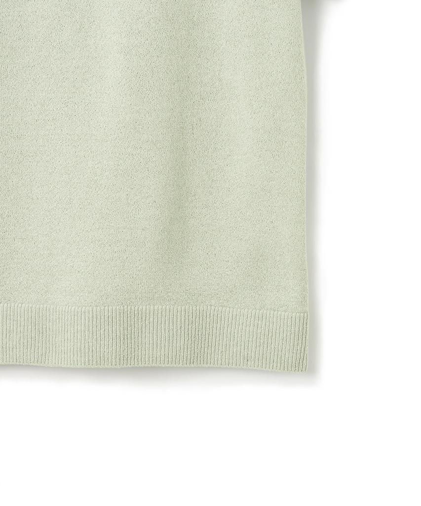 KNITTED Cool Summer Essential Round Short Sleeve Knit Tee Light Mint