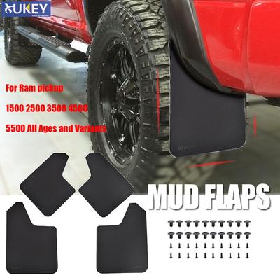 4Pcs Mud Flaps Mudflaps Splash Guards Fender Flares For Dodge Ram Pickup 1500 2500 3500 4500 5500 4000 NightRunner Trucks