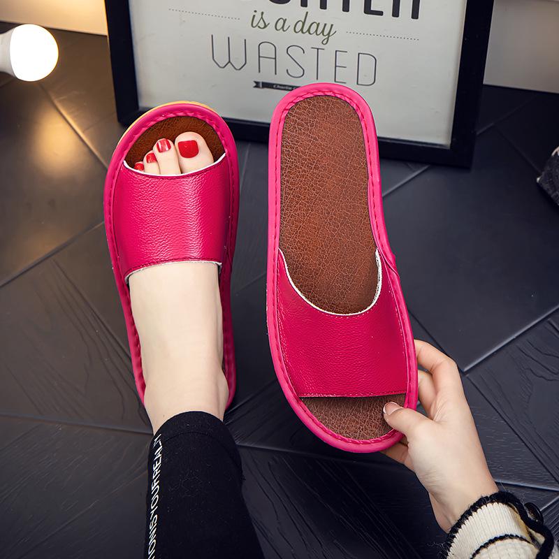 Waterproof Non-Slip Indoor Leather Slippers for Men & Women - Perfect for Bathroom or Home Use