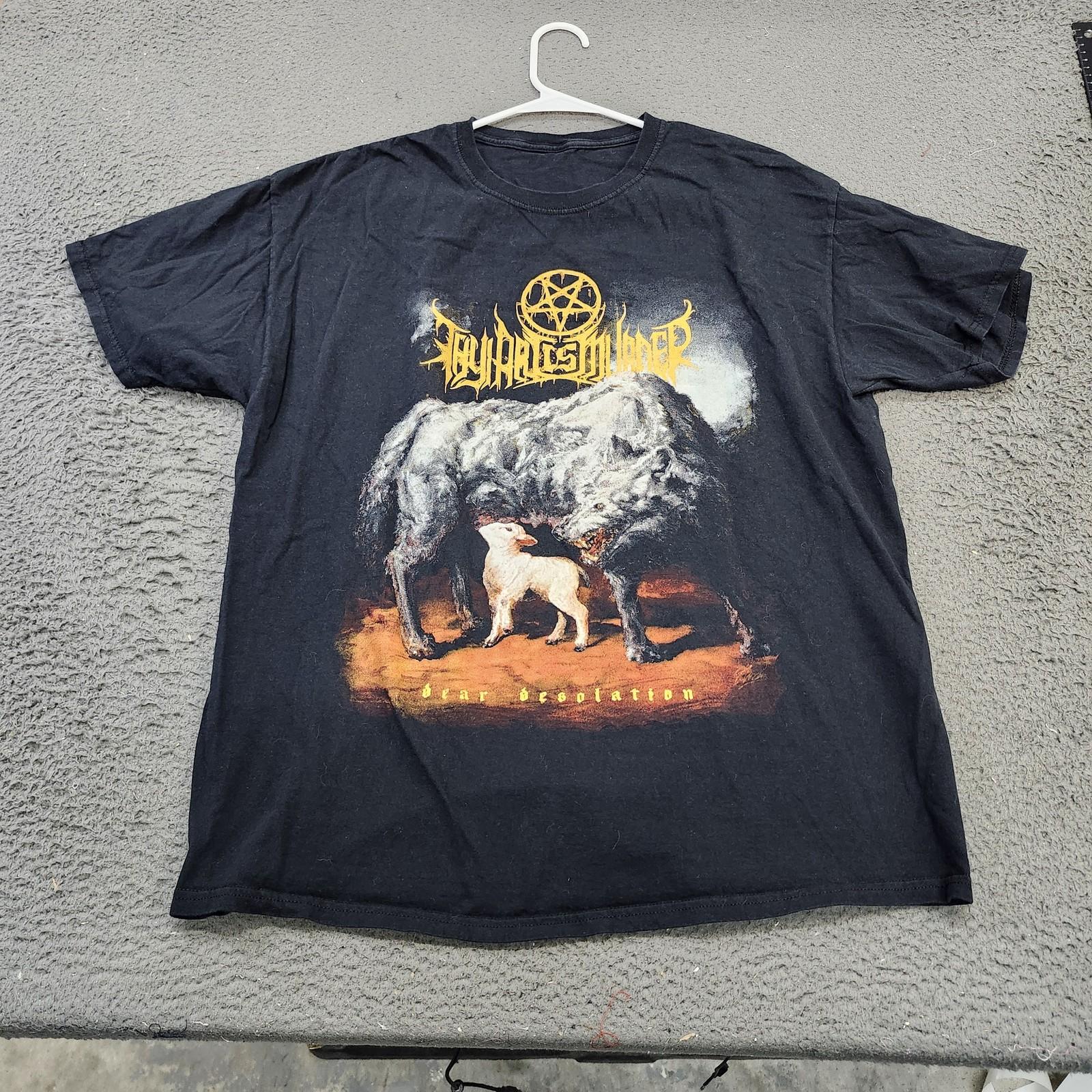 Thy Art Is Murder Shirt Mens XL Black Dear Desolation Graphic Tee Metal Band Unisex T-Shirt S