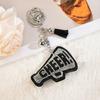 Velvet Korean Hot Diamond Keychain Cheer Squad Creative Letter Horn Keychain Backpack Pendant Gift. For Kids Adults Children's Birthday Gift Holiday