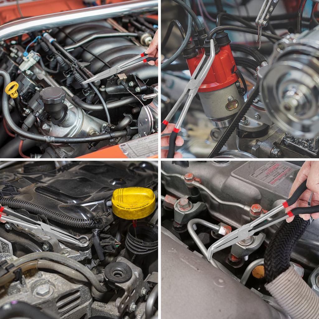 3/5Pcs Hose Gripper Plier Carbon Steel Spark Plug Removal Pliers Long Handle Car Electrical Disconnect Plier Radiator Hose Clamp