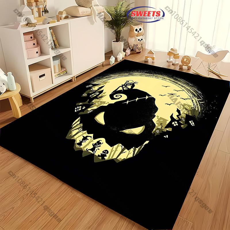 

1 шт. Ковер на тему «Кошмара перед Рождеством» для гостиной, спальни, дивана, большой декоративный коврик, Рождество, Хэллоуин, 10 лучших праздничных подарков 40x60cm (16x24in)