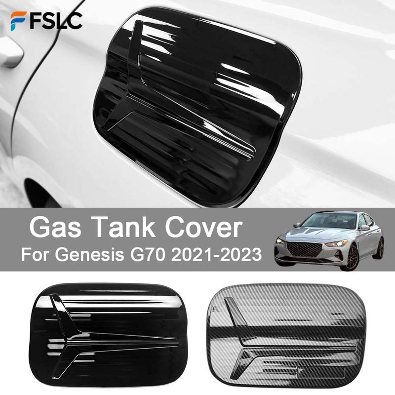Car Decoration Gas Tank Cover For Genesis G70 - Gloss Black Carbon Fiber Cars Accessories Styling Upgrade Modify A Car