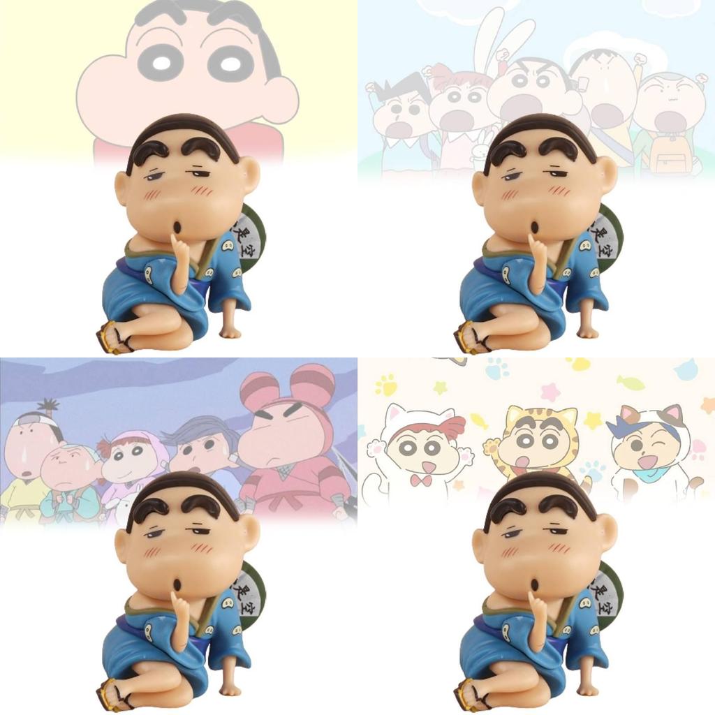 Adorable Crayon Shin-chan Figurine In Kimono Pvc Anime Car Dashboard Decoration