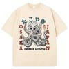 Maglietta Divertente Meme Polpo Ubriaco Osaka Dotonbori Giapponese Vintage Uomo Donna Alta Qualità Lavata Oversize 100% Cotone