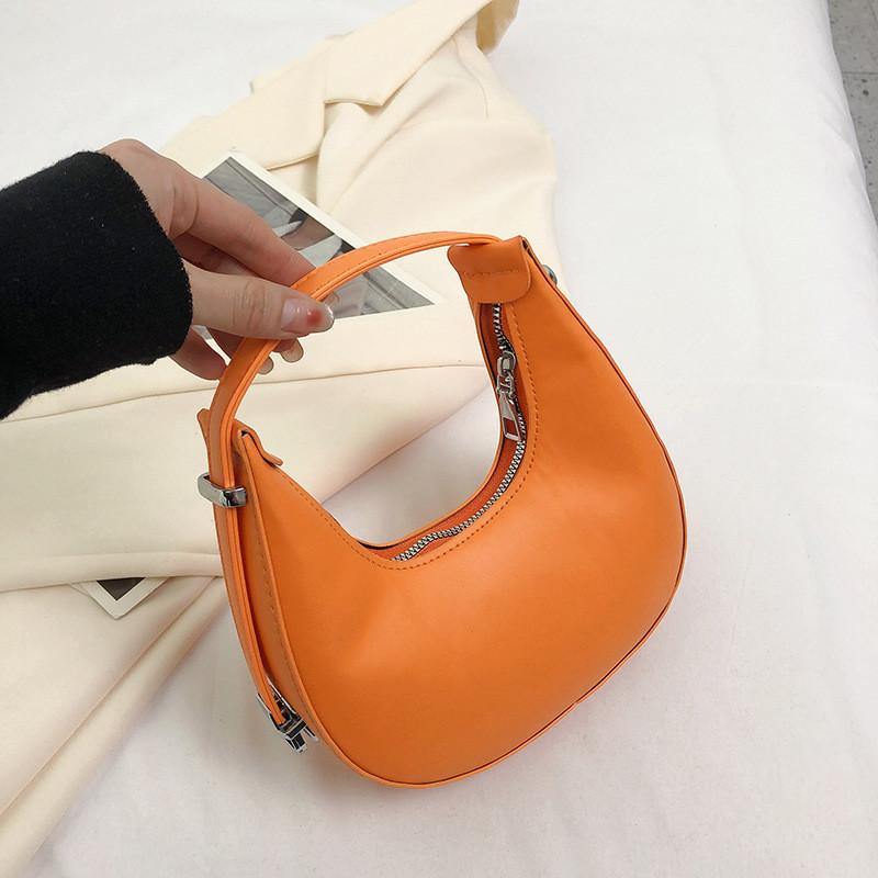 Chic Single Shoulder Bag With Crescent Moon Design Wholesale Small Pu Handbag