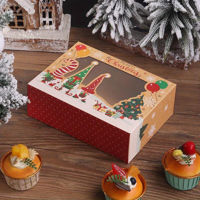 12pcs/set,4 Patterns(3pcs for Each Pattern),donut Packing Box,cupcake Box,window Transparent Mousse Box,dessert Packing Box,egg Tart Box