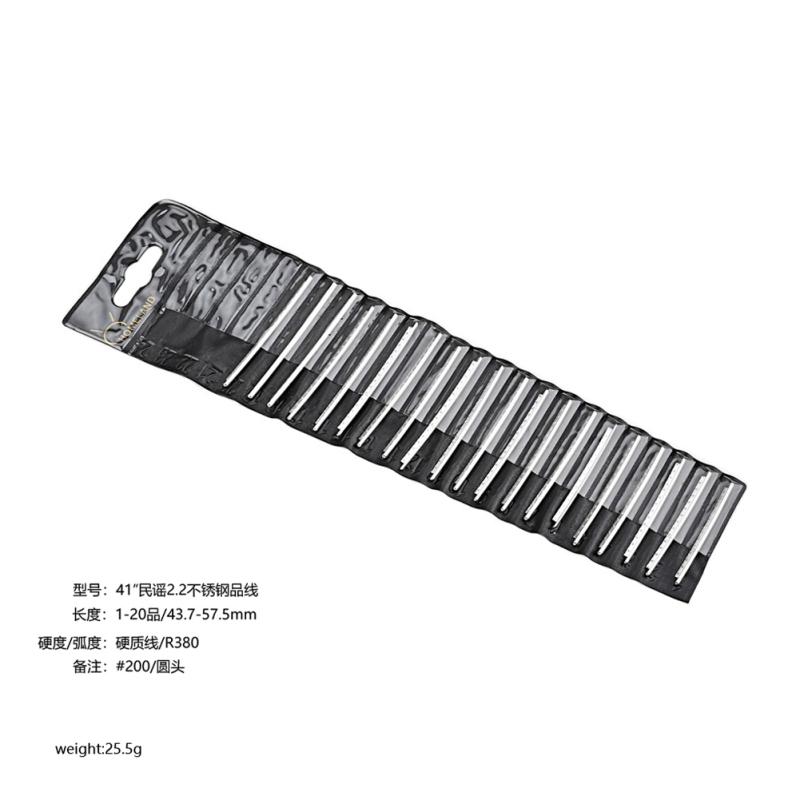 20 szt. 2,2 mm Stal Nierdzewna Progi Gitarowe Części Zamienne Okrągły Zestaw Drutu Progów Gitarowych Muzyczny