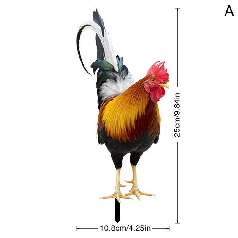 Garden Rooster Statue Chicken Sculpture For Yard Decor Weatherproof Hen Figurine For Patio Backyard Home Outdoor Decoration