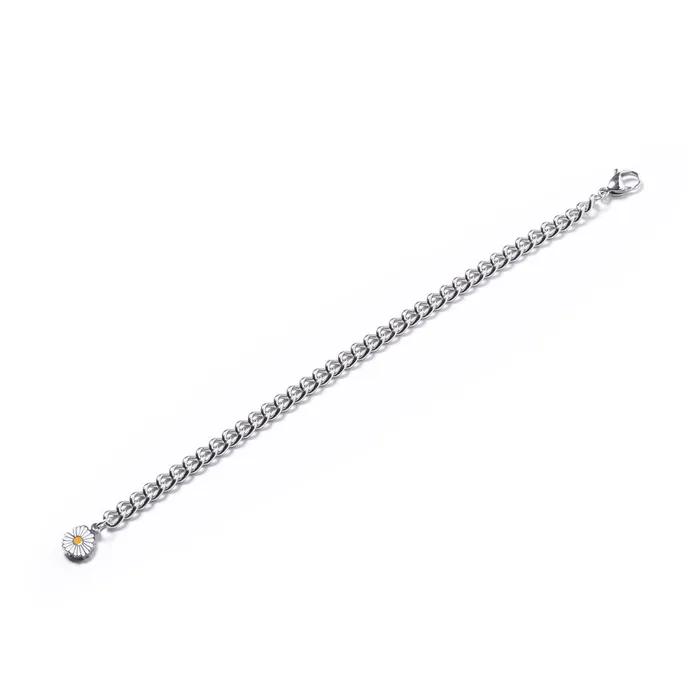 Hope-Filled Daisy Pendant 6 Basic Chain Bracelet (C2503AC1282_SV)