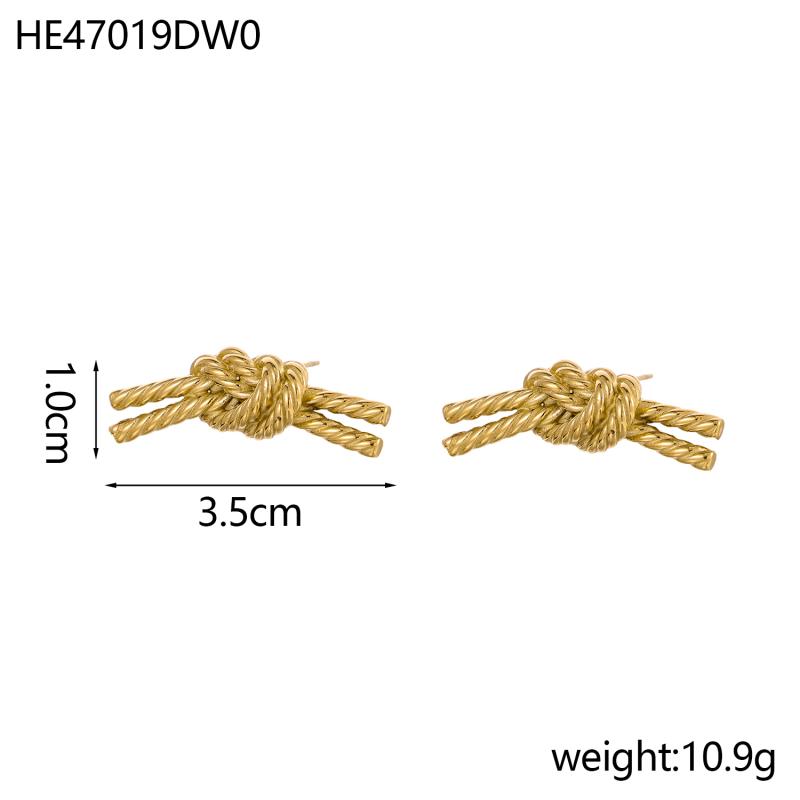 CARLIDANA Fashion Waterproof Stainless Steel Earring Trendy Bow Earrings Gold Plated Butterfly Bow Knot Stud Earrings for Women