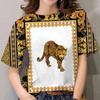 T-shirt Estiva da Donna Stampa Barocca 3D Manica Corta Lusso Moda Ragazza Top Tee Harajuku Tshirt Abbigliamento Taglie Forti Y2k