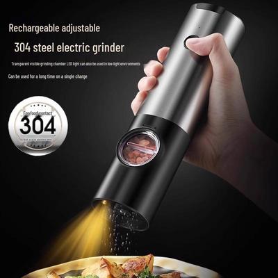 Moedor de Pimenta Elétrico para Cozinha - Sal Marinho, Sichuan e Pimenta Preta em Grão Garrafa de Moagem