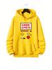Plus Size Men's Game Over Pullover Drawstring Hoodie, Oversized Loose Clothing For Big And Tall Guys