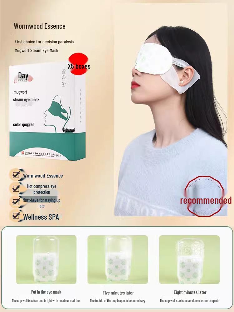 Bijvoet Stoom Oogmasker: Verlicht Vermoeidheid, Donkere Kringen, Droogheid & Blokkeer Licht